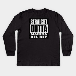 Straight Outta Marina del Rey Kids Long Sleeve T-Shirt